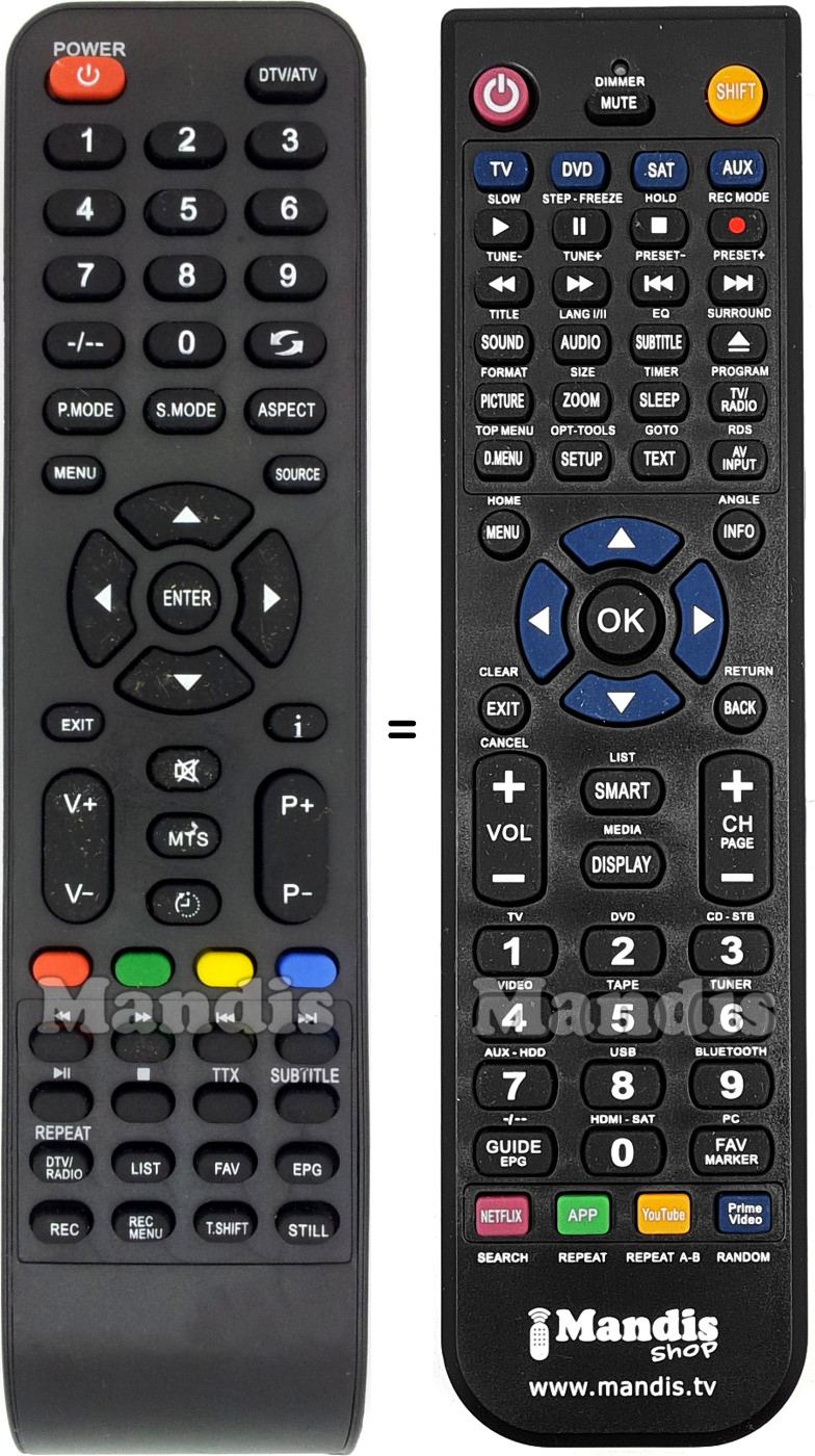 Replacement remote control V19C-V32C-V32Z 